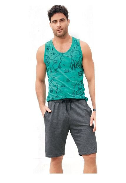 Bermuda Para Hombre Negro Cross MP