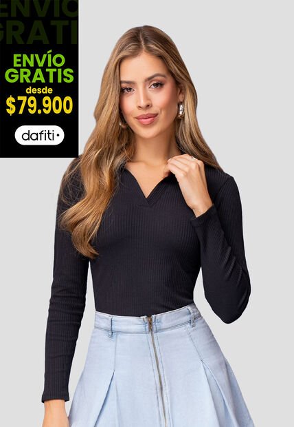 Camibuzo Mujer Negro Mp 110850