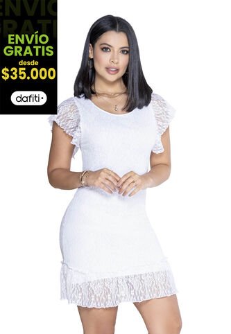 Vestido Corto Mujer Blanco Mp 3475 MP