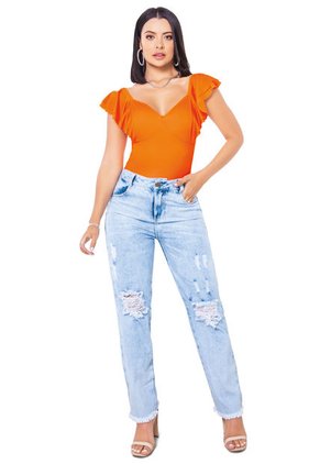 Camiseta Mujer Naranja Mp 16913