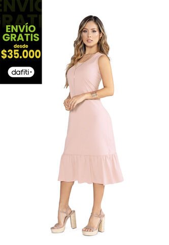 Vestido Largo Mujer Palo De Rosa Mp 3766 MP