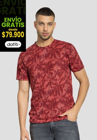Camiseta Hombre Estampado Merlot Mp 112119 MP