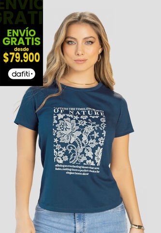 Camiseta Mujer Azul Profundo Mp 112217 MP
