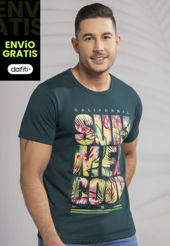 Camiseta Hombre Verde Mp 102476 MP