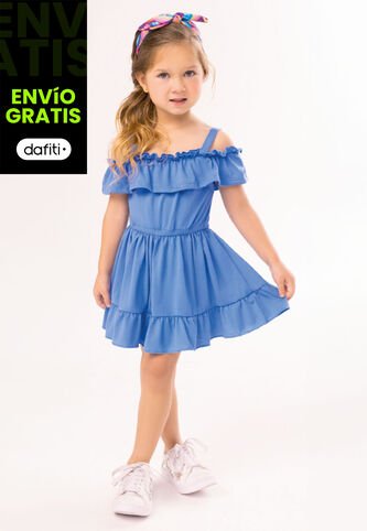 Vestido Infantil Femenino Azul Mp 100159 MP