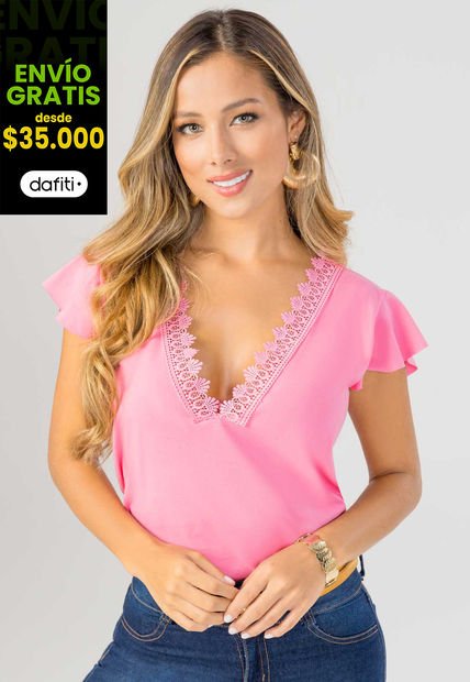 Blusa Mujer Rosa Mp 102288
