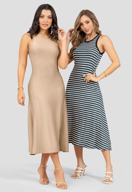 Vestido Paq X2 Mujer Multicolor Mp 110497