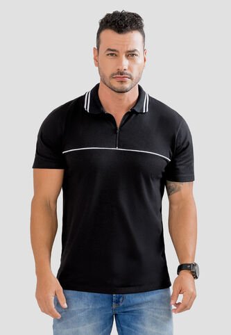 Polo Hombre Negro Mp 104124 MP