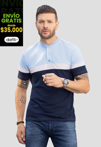 Polo Hombre Azul Claro Mp 100468 MP