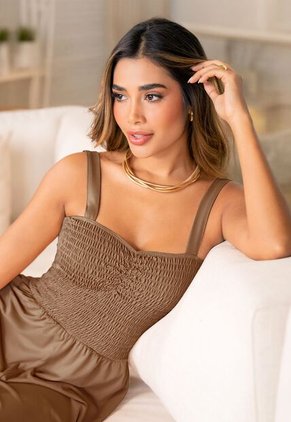 Enterizo Largo Mujer Chocolate Mp 1064