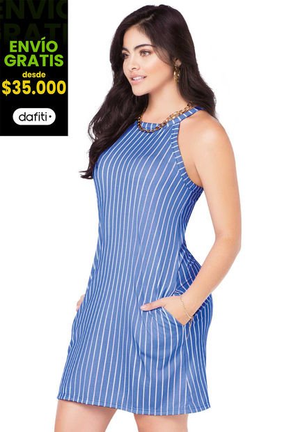 Vestido Corto Mujer Multicolor Mp 93555