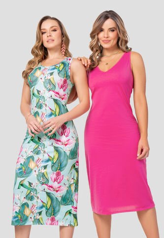 Vestido Paq X2 Mujer Estampado Mp 110197 MP