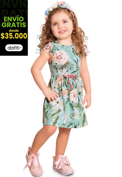 Vestido Infantil Multicolor Mp 74789