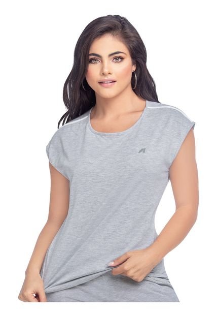 Camiseta Para Mujer Gris Jaspe MP