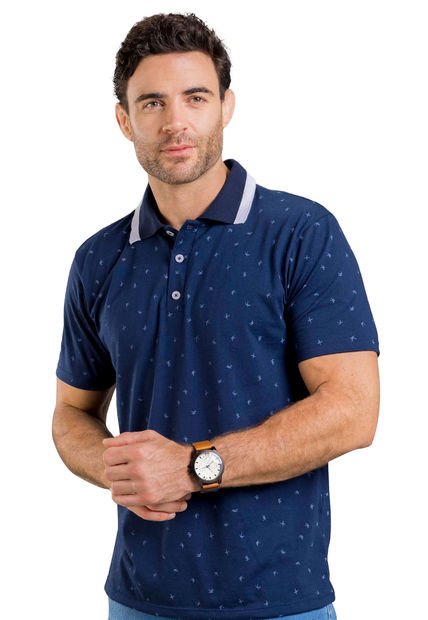 Polo Hombre Azul Mp 1885