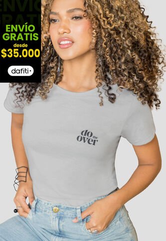 Camiseta Mujer Gris Claro Mp 113730 MP