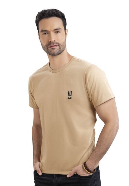 Camiseta Hombre Beige Mp 7766