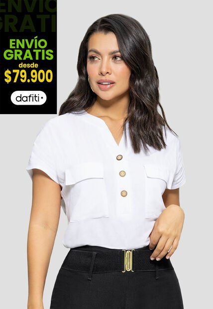 Blusa Mujer Blanco Mp 110853