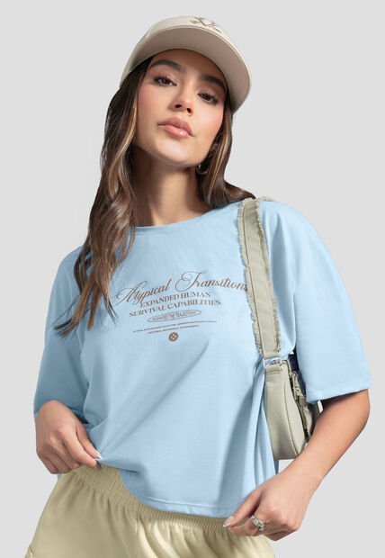 Camiseta Mujer Azul Baby Mp 110984