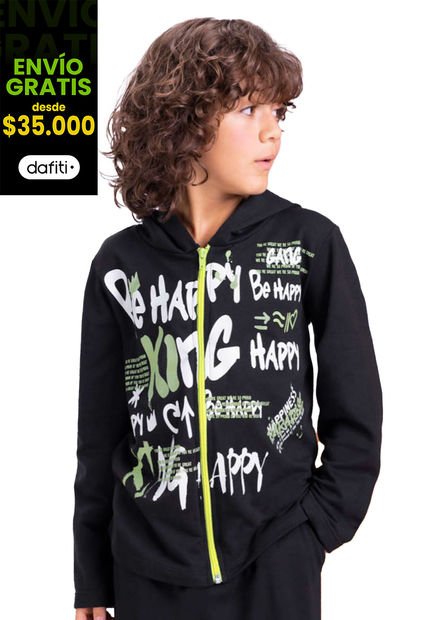 Chaqueta Infantil Masculino Negro Mp 3150