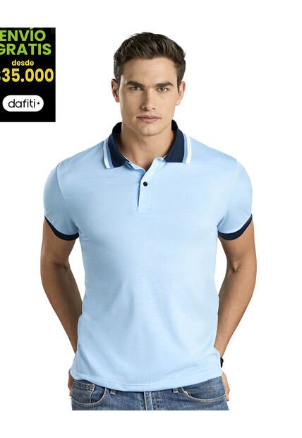 Polo Hombre Azul Baby Mp 96612