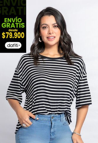 Camiseta Mujer Blanco-Negro Mp 110852 MP