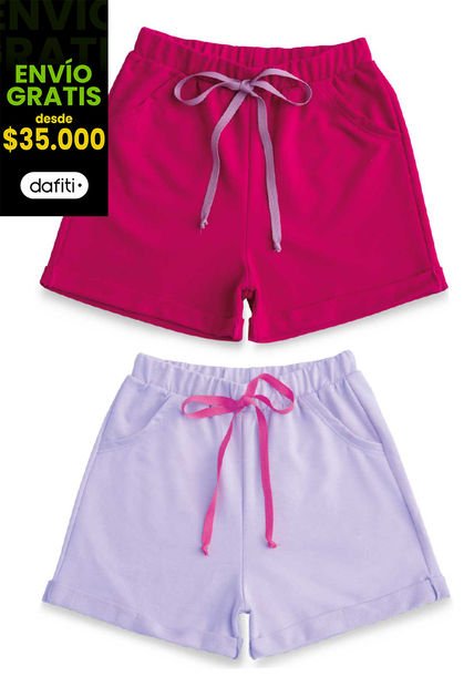 Short Paq X2 Infantil Multicolor Mp 78886
