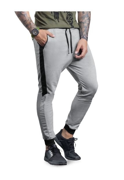 Jogger Juvenil Masculino Gris Jaspé MP