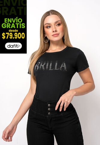 Camiseta Mujer Negro Mp 111095 MP