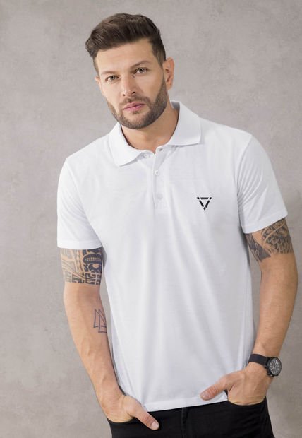 Polo Hombre Blanco Mp 1097