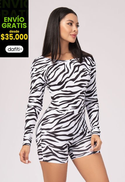 Enterizo Corto Mujer Animal-Print Mp 102931