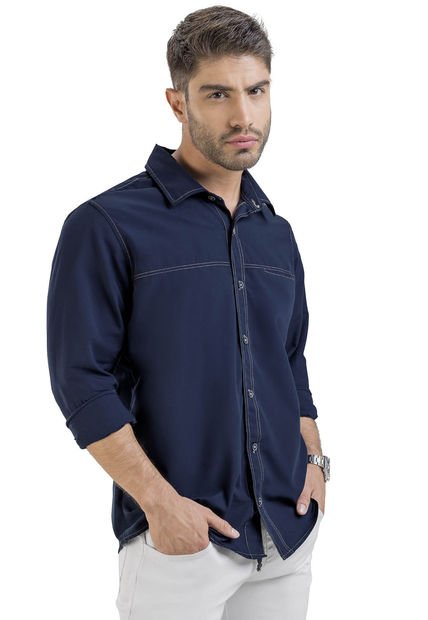 Camisa Hombre Azul Mp 2900