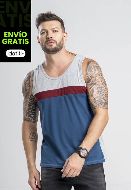 Camisilla Masculino Azul Petróleo Oscuro Mp 96536