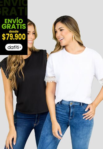 Blusa Paq X2 Mujer Bicolor Mp 110685 MP