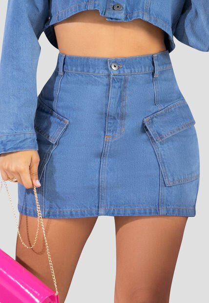 Falda Corta Mujer Azul Mp 103242