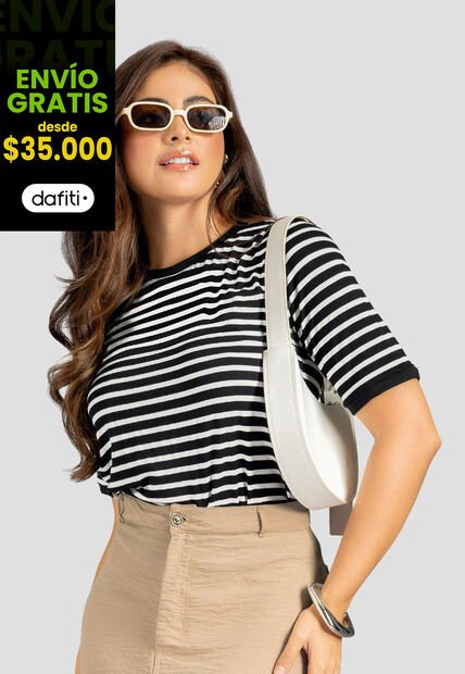 Camiseta Mujer Bicolor Mp 113208