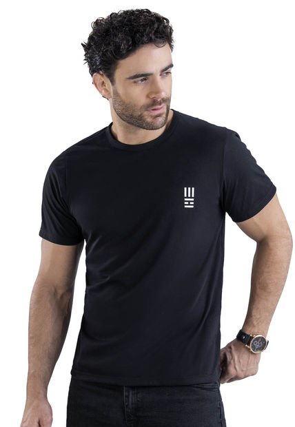 Camiseta Hombre Negro Mp 7766