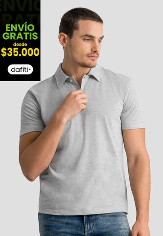 Polo Hombre Gris Jaspe Mp 113053 MP