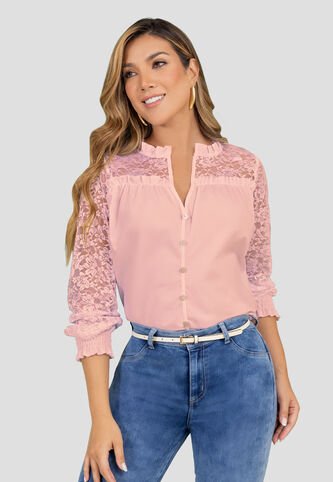Blusa Mujer Rosa Polvo Mp 110698 MP