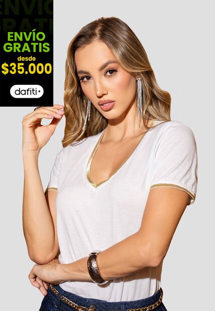 Camiseta Mujer Blanco Mp 112591