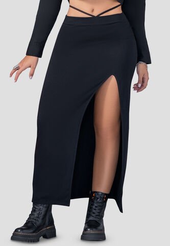 Falda Larga Mujer Negro Mp 110266 MP