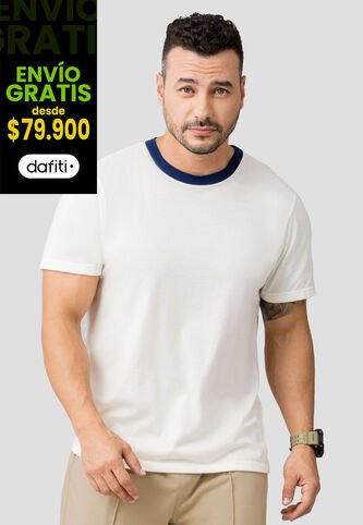 Camiseta Hombre Crema Mp 110530 MP