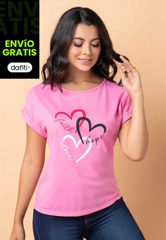 Camiseta Mujer Rosado Mp 1787 MP