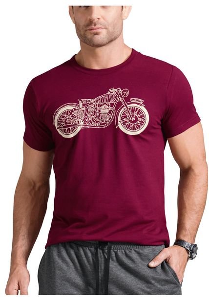 Camiseta Para Hombre Vinotinto MP