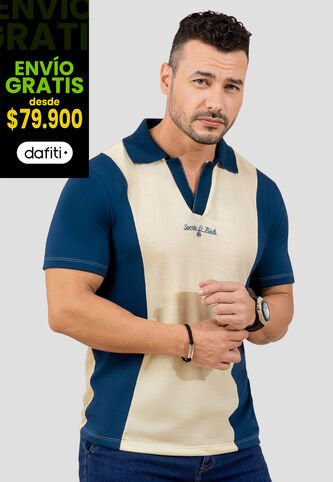 Polo Hombre Bicolor Mp 110524 MP