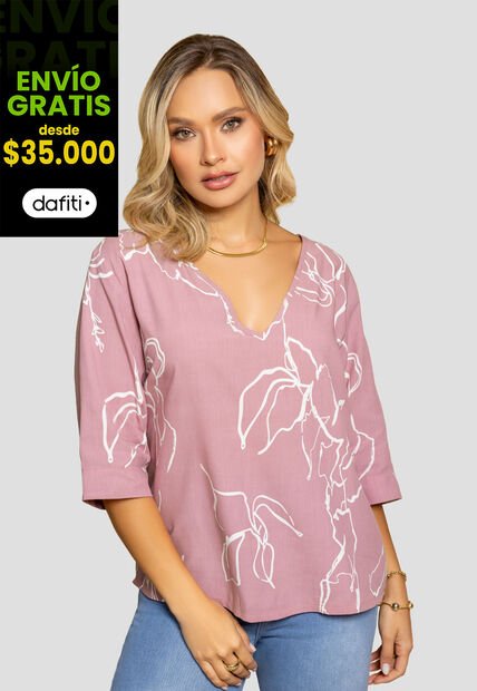 Blusa Mujer Estampado Mp 112393