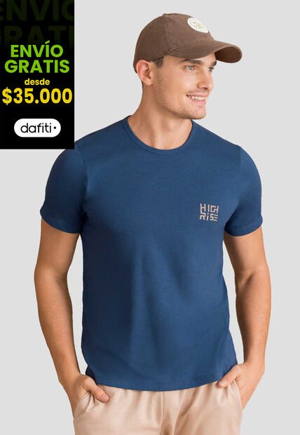 Camiseta Hombre Azul Profundo Mp 101746