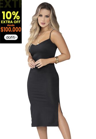 Vestido Largo Mujer Negro Mp 5164 MP