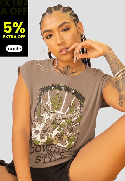 Camiseta Mujer Chocolate Mp 107776