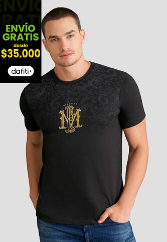 Camiseta Hombre Negro Mp 112802 MP